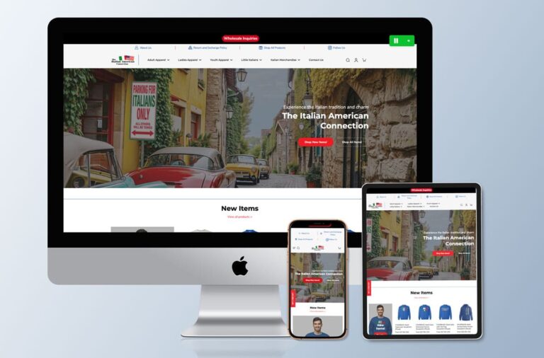 The italian american connection responsive website image